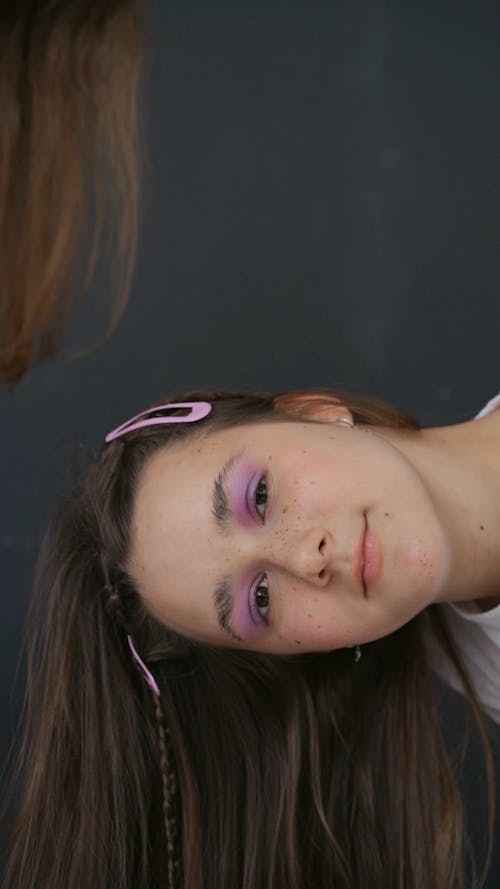 Young Girls With Colorful Eye Makeup