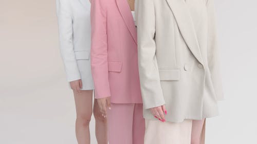 Female Models Posing in Suit Jackets