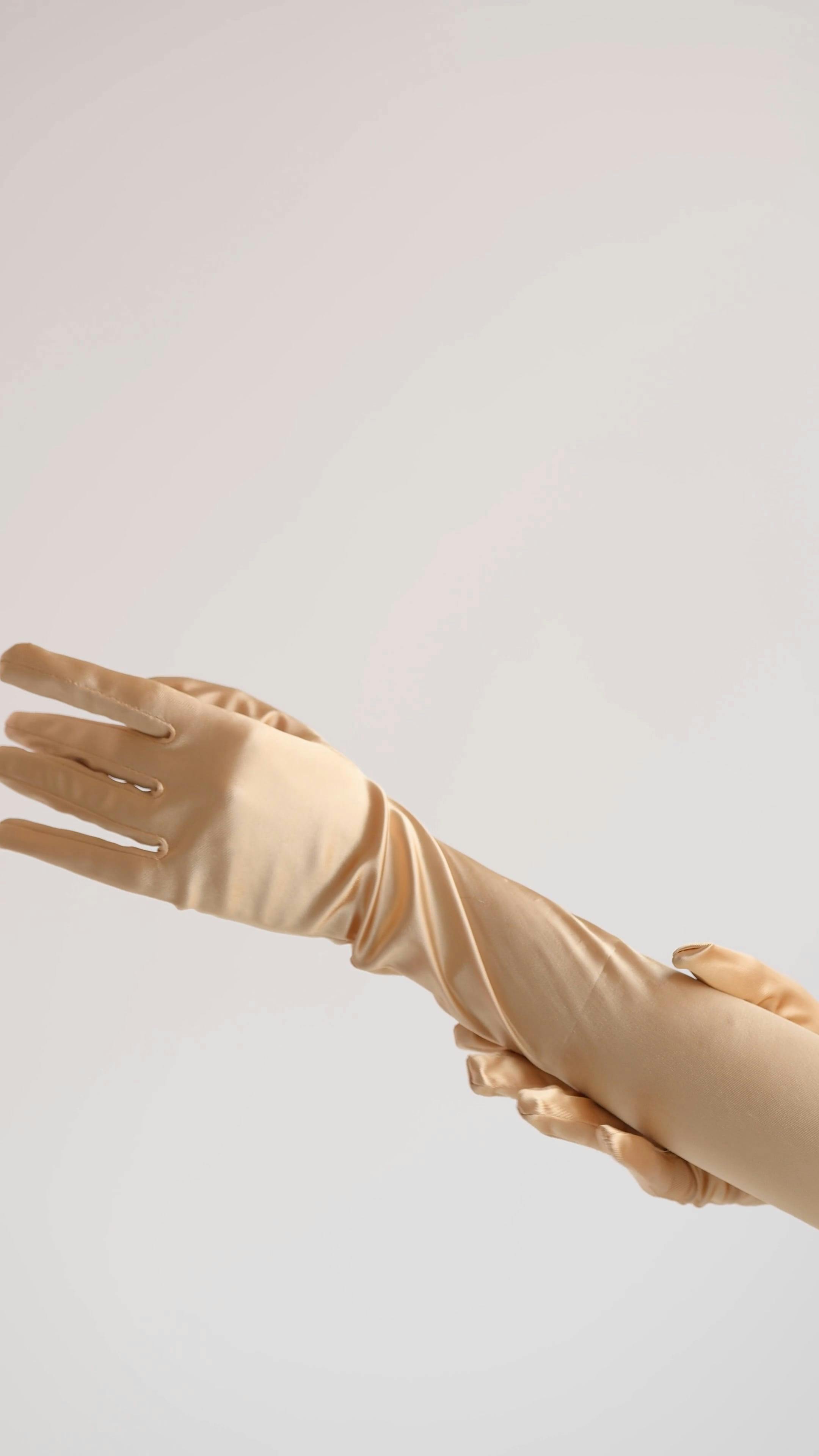 Hands With Silk Gloves On · Free Stock Video