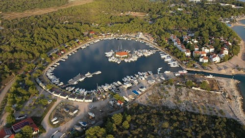 Aerial Footage of a Marina