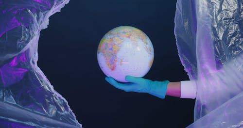 A Person Holding a Globe