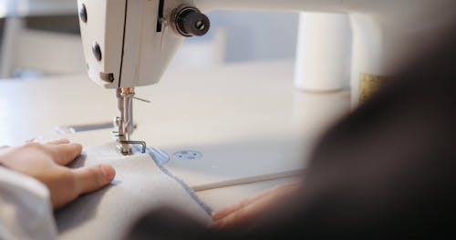 Extreme Close up of a Sewing Machine