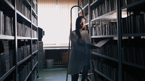 Woman Wearing White Dress Reading a Book