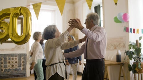 Senior Couples Dancing Together