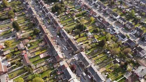 Drone Footage of Suburban District