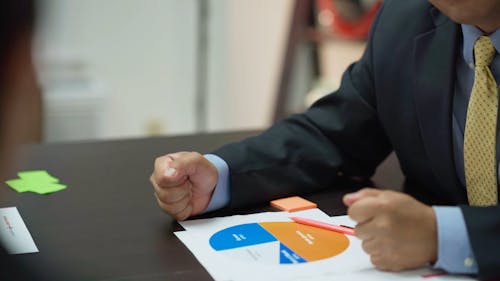 A Man Doing Hand Gestures at a Meeting