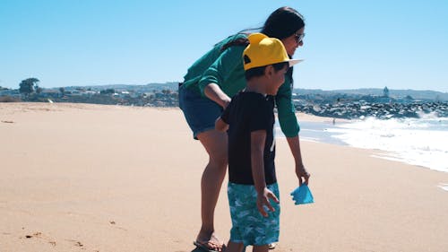 Family Having Fun at the Beach