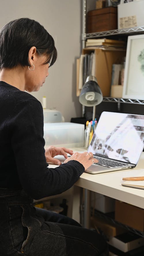 Woman using Laptop