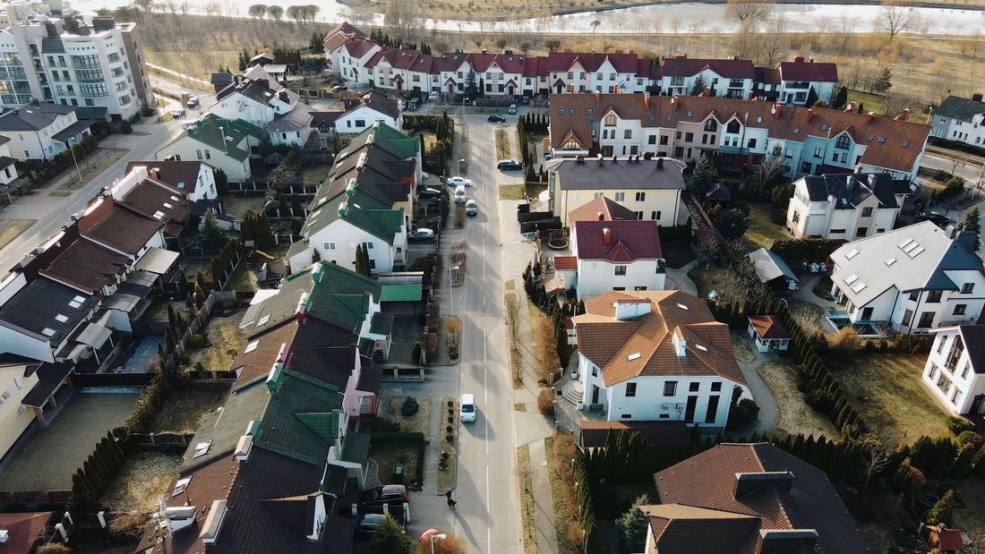 Aerial photo of a residential property
