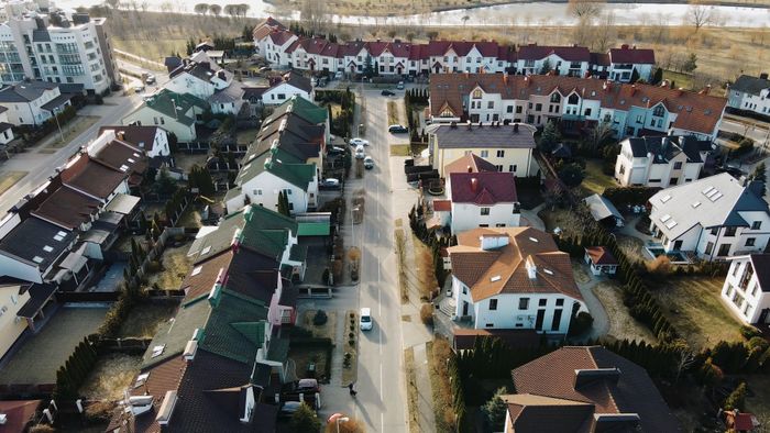 Aerial of a suburb