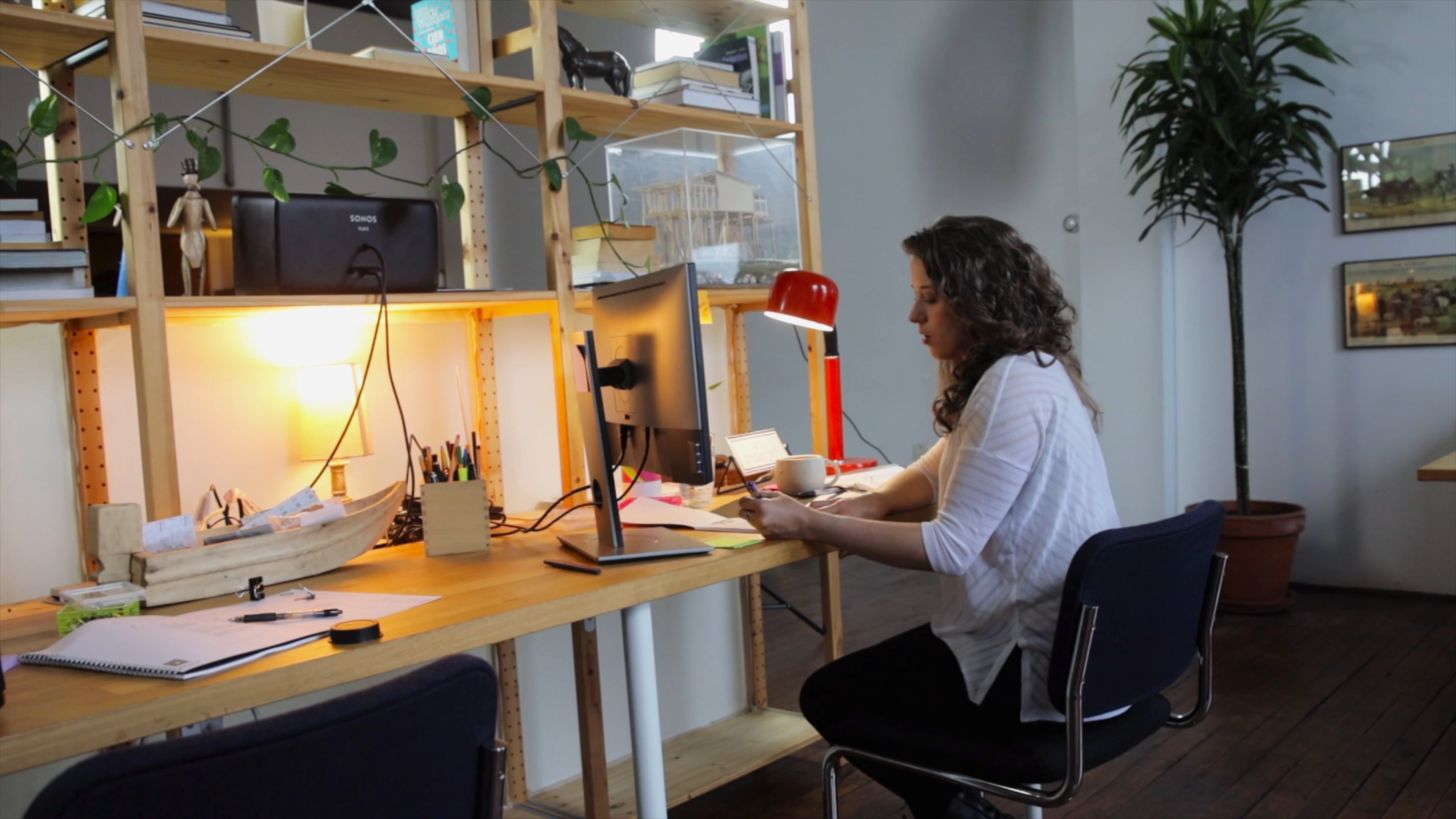 Woman using Computer while Writing Free Stock Video Footage, Royalty ...