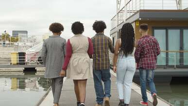 friends walking together