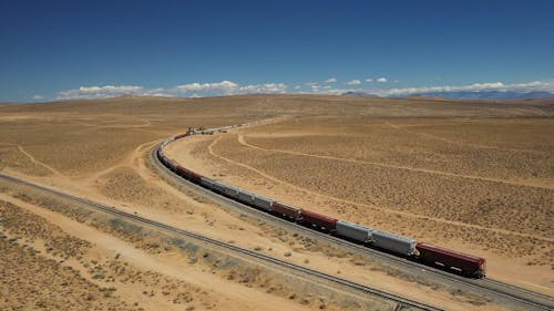 Railway Crossing The Desert