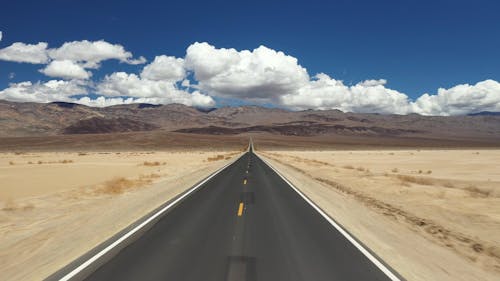 Drone Footage of a Desert Road