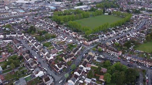Aerial Footage Of Urban Area