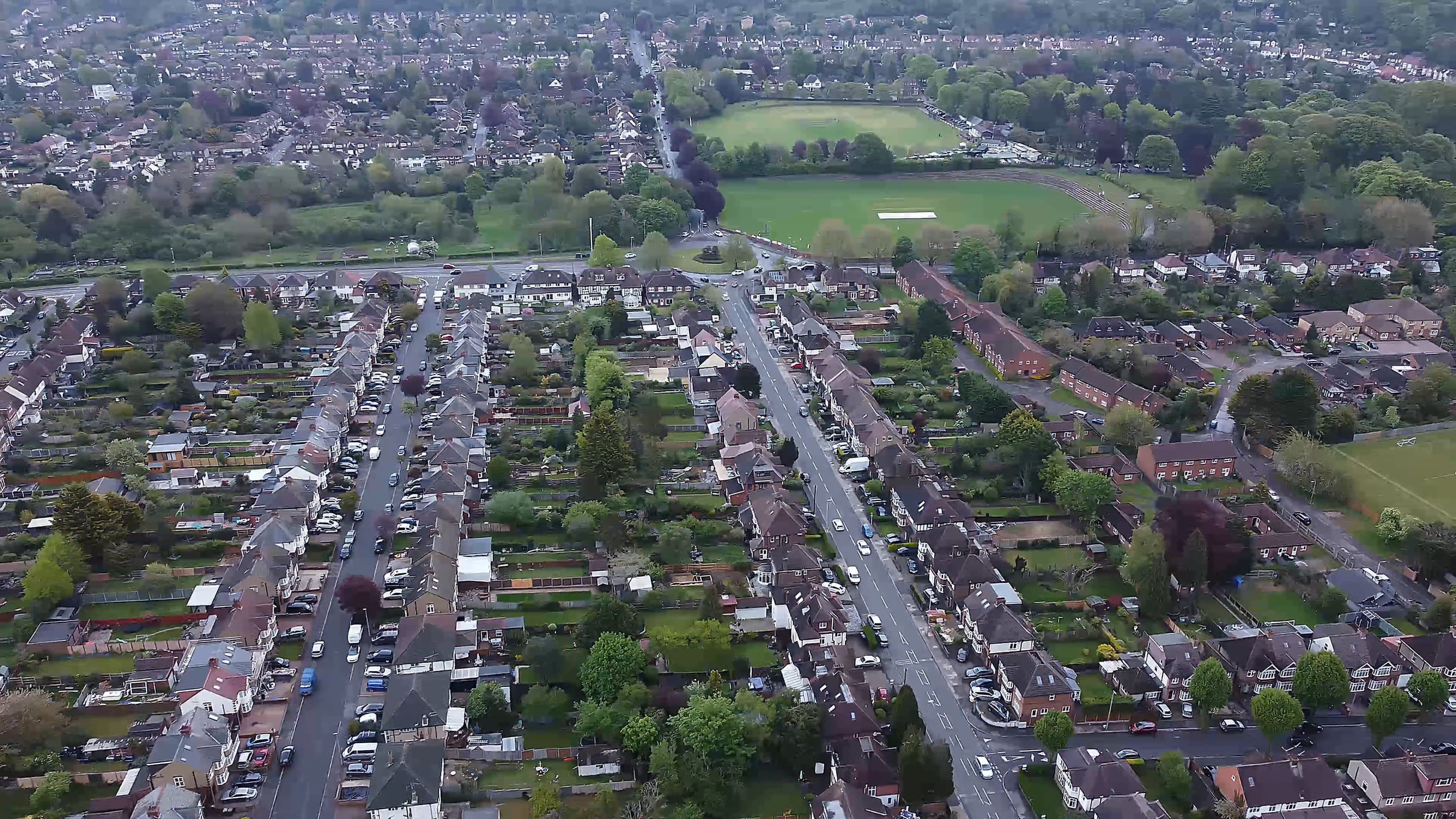 drone footage of a residential area 7910950