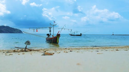 A Fishing Boat on a Beach