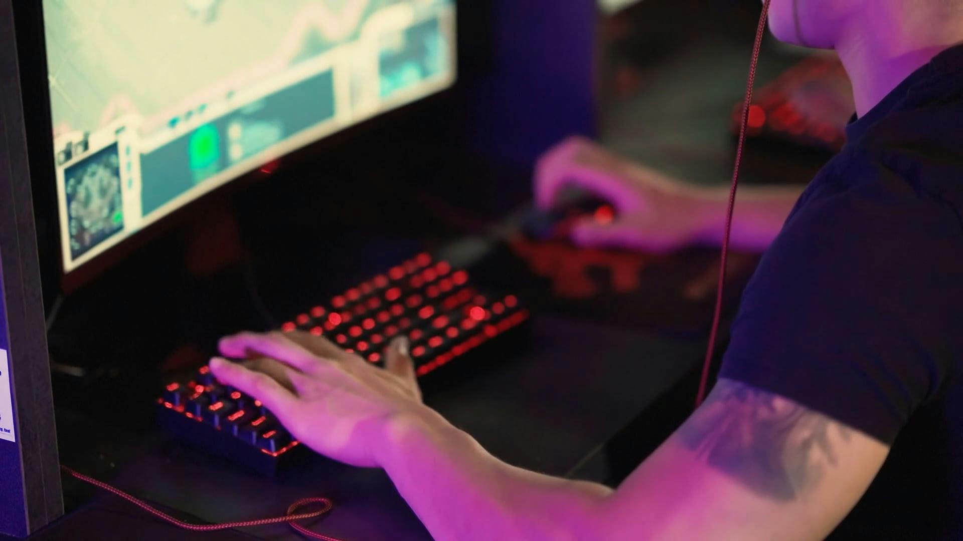 A Man Playing A Video Game · Free Stock Video