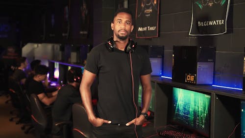 A Gamer Posing For The Camera