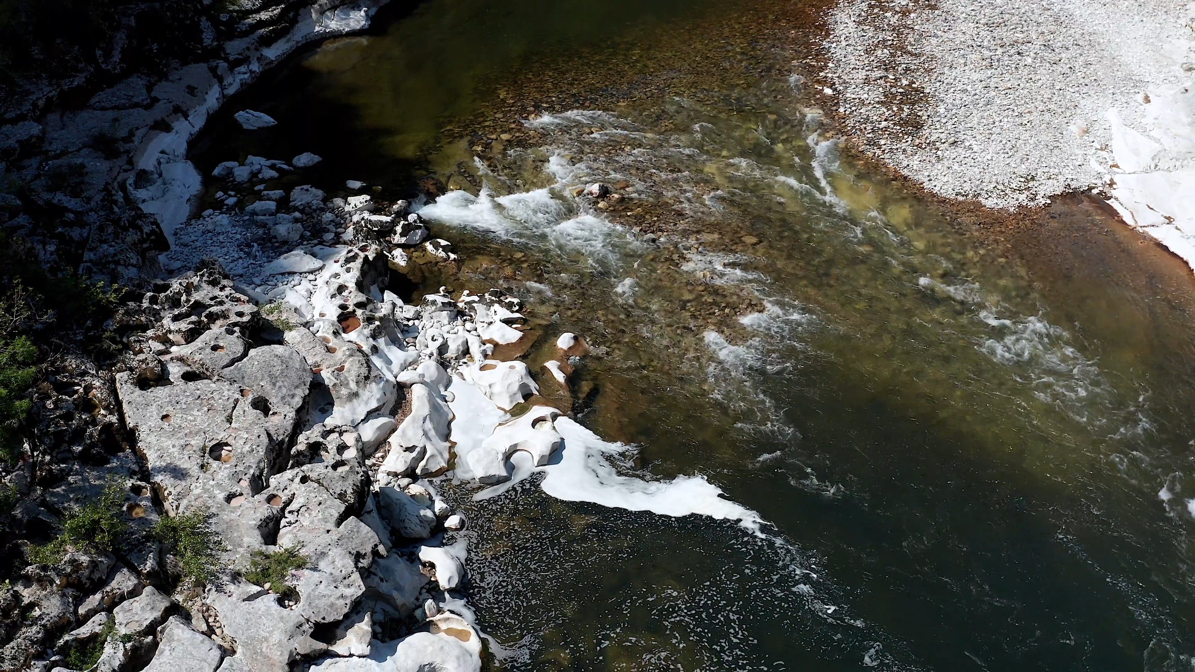 Aerial Footage of Water Flowing in the River Free Stock Video Footage ...