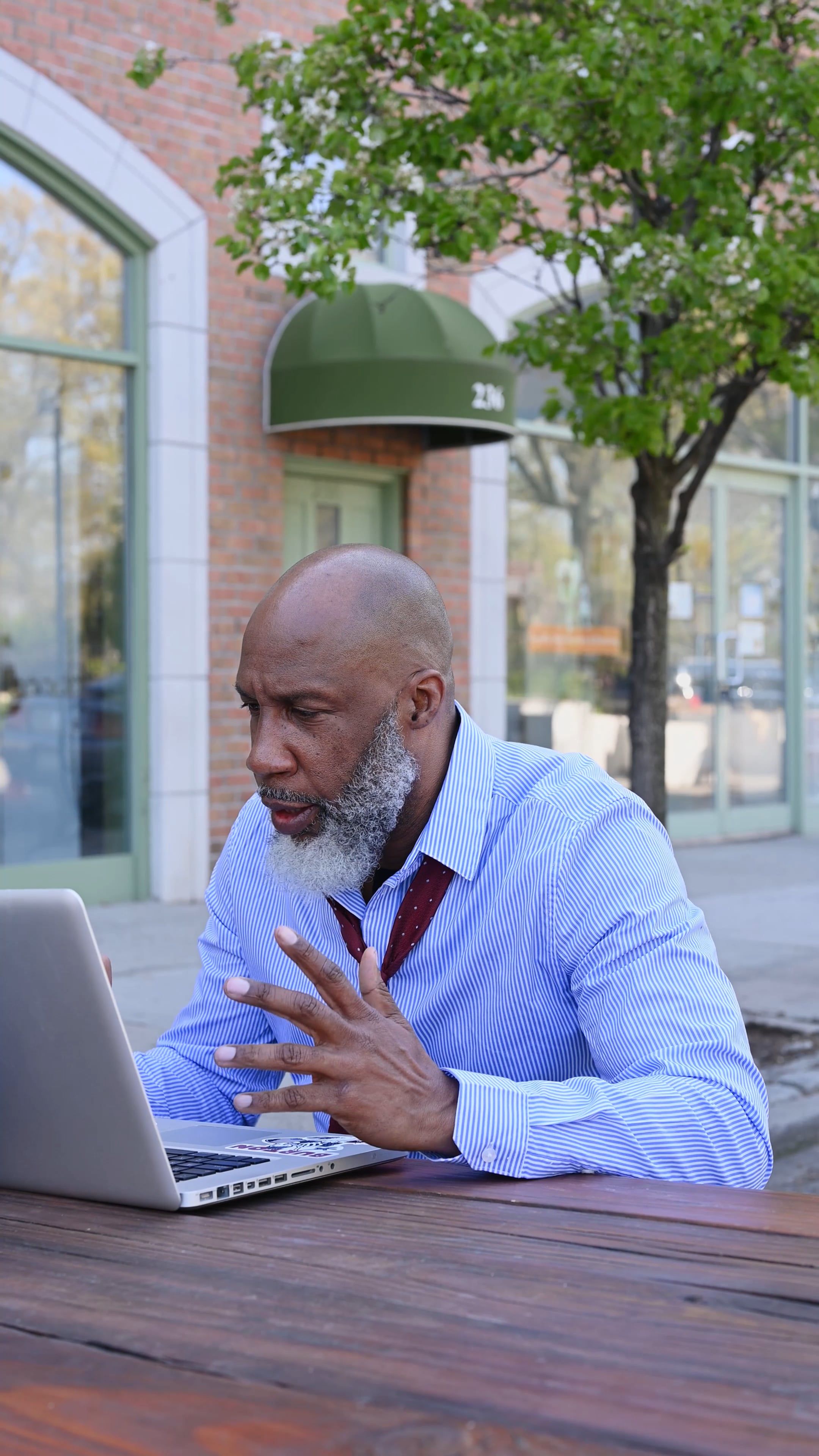a-man-having-a-video-call-using-a-laptop-free-stock-video
