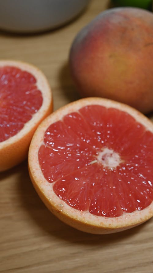 Close Up of Sliced Grapefruit