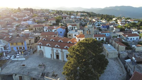 High Angle Shot of a Village