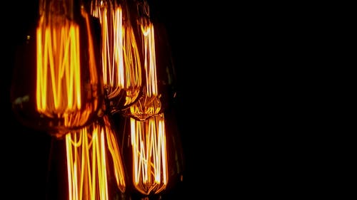 A Close-Up Shot of Incandescent Light Bulbs
