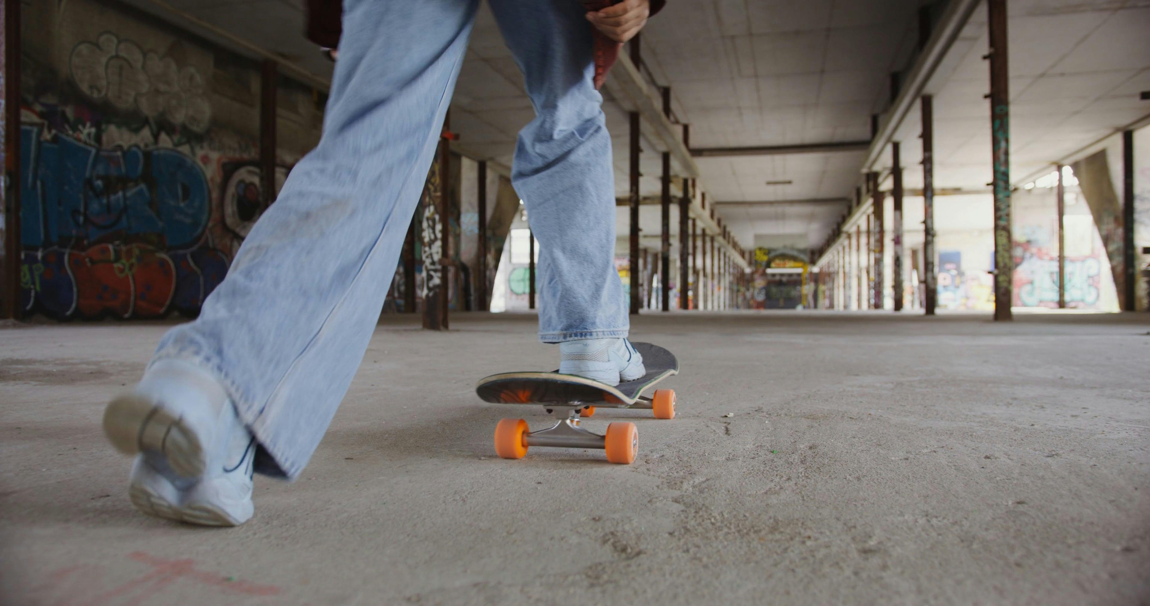 A Person Doing Balance while Riding on Skateboard · Free Stock Video