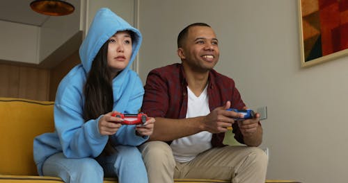 Couple Playing Video Game