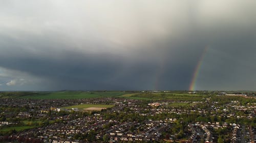 Drone Footage of a Town