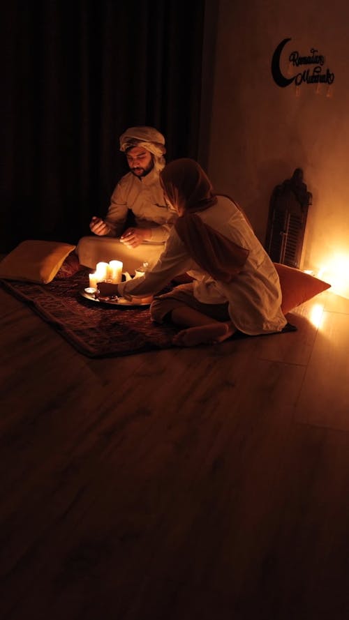 Couple Drinking Tea While In Ramadan