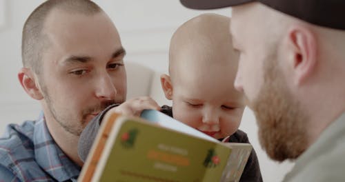 Men Spending Time with a Baby Boy