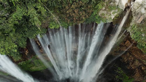 Drone Footage Of A Waterfalls