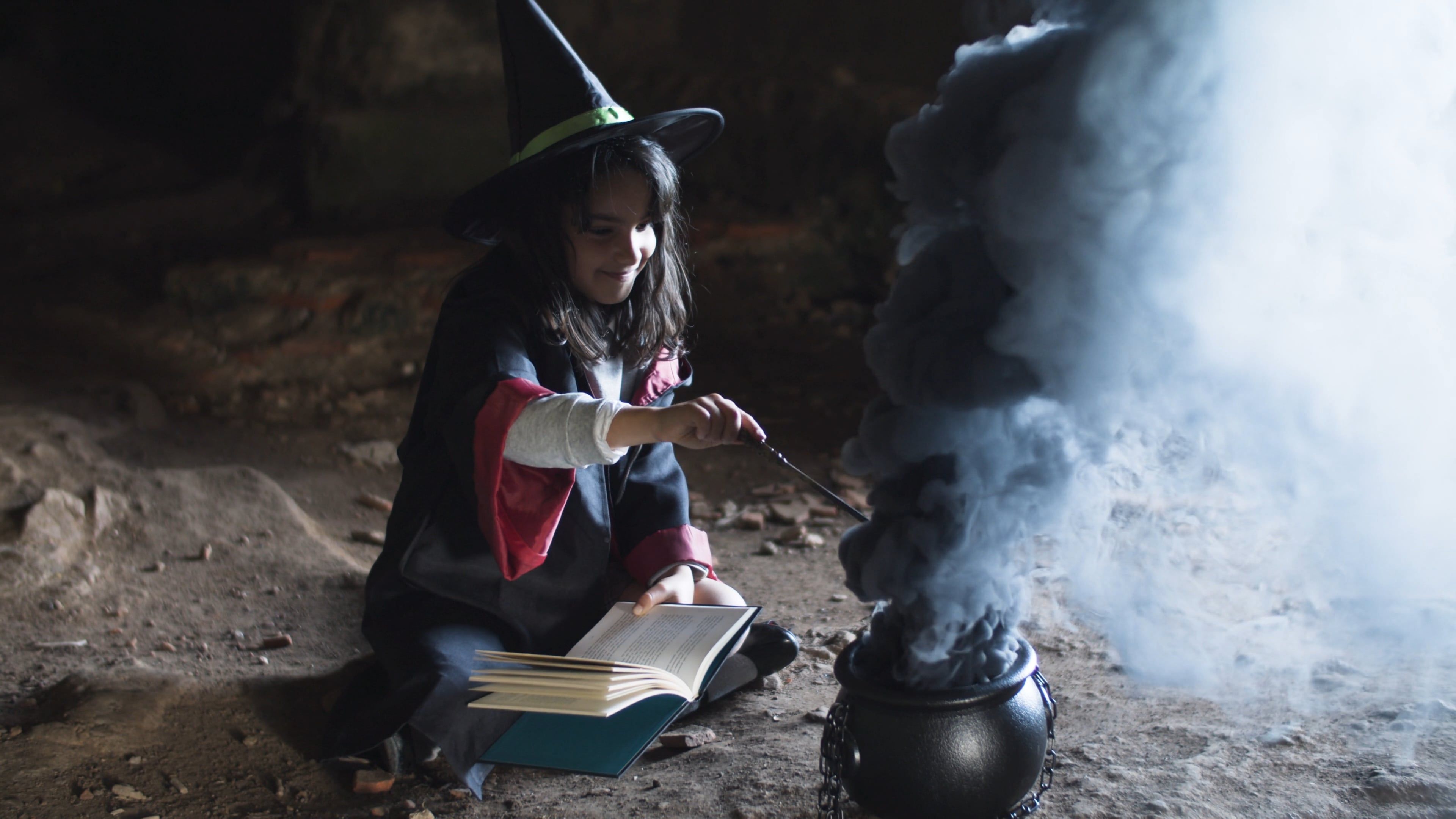 Girl Preparing a Magic Potion · Free Stock Video