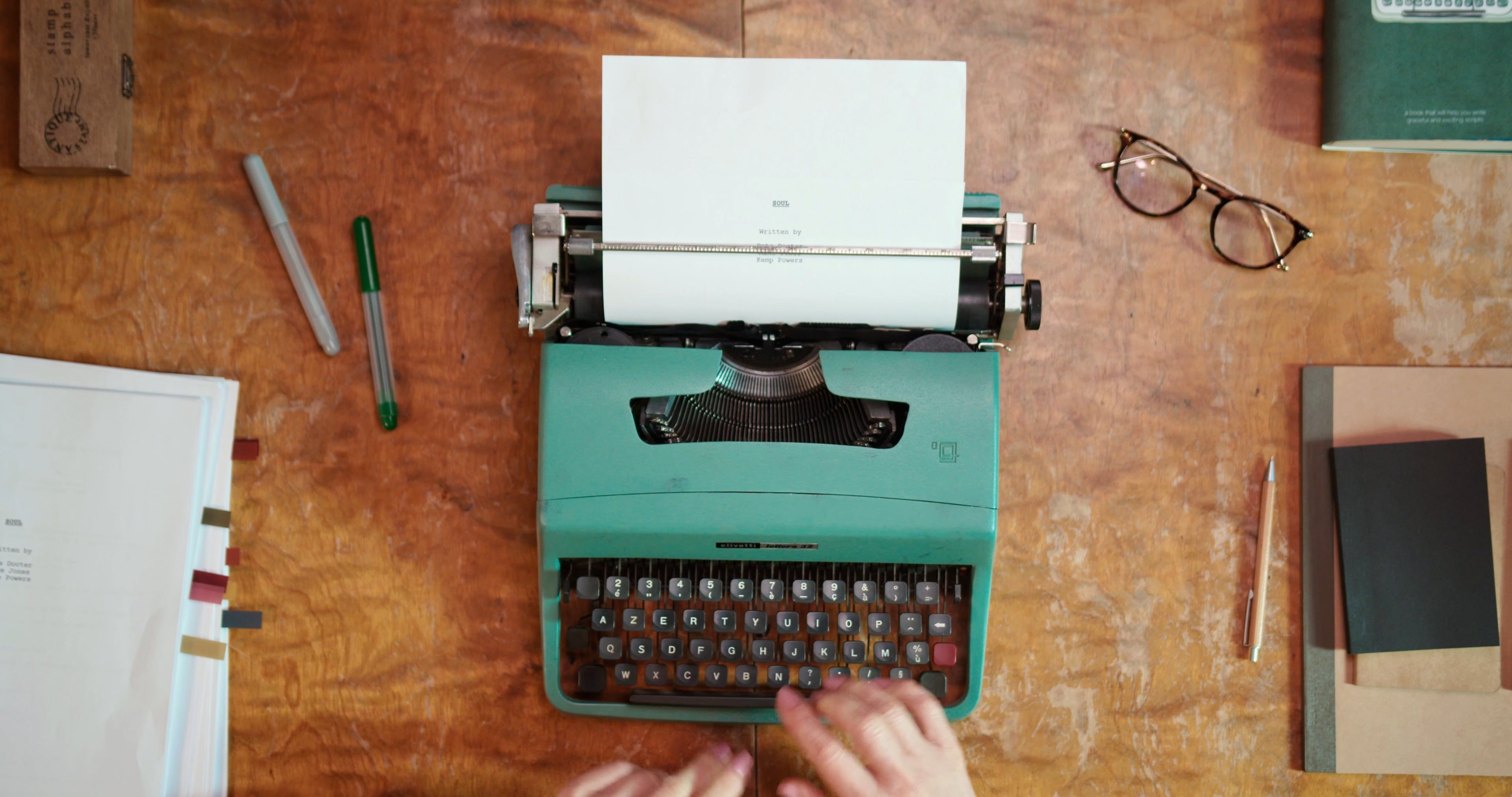 Typw Righter A Person Typing using Typewritter · Free Stock Video