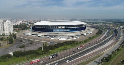 Drone Footage of Arena do Gremio