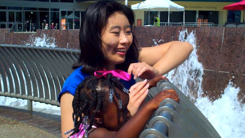 Mom and Daughter Having Fun