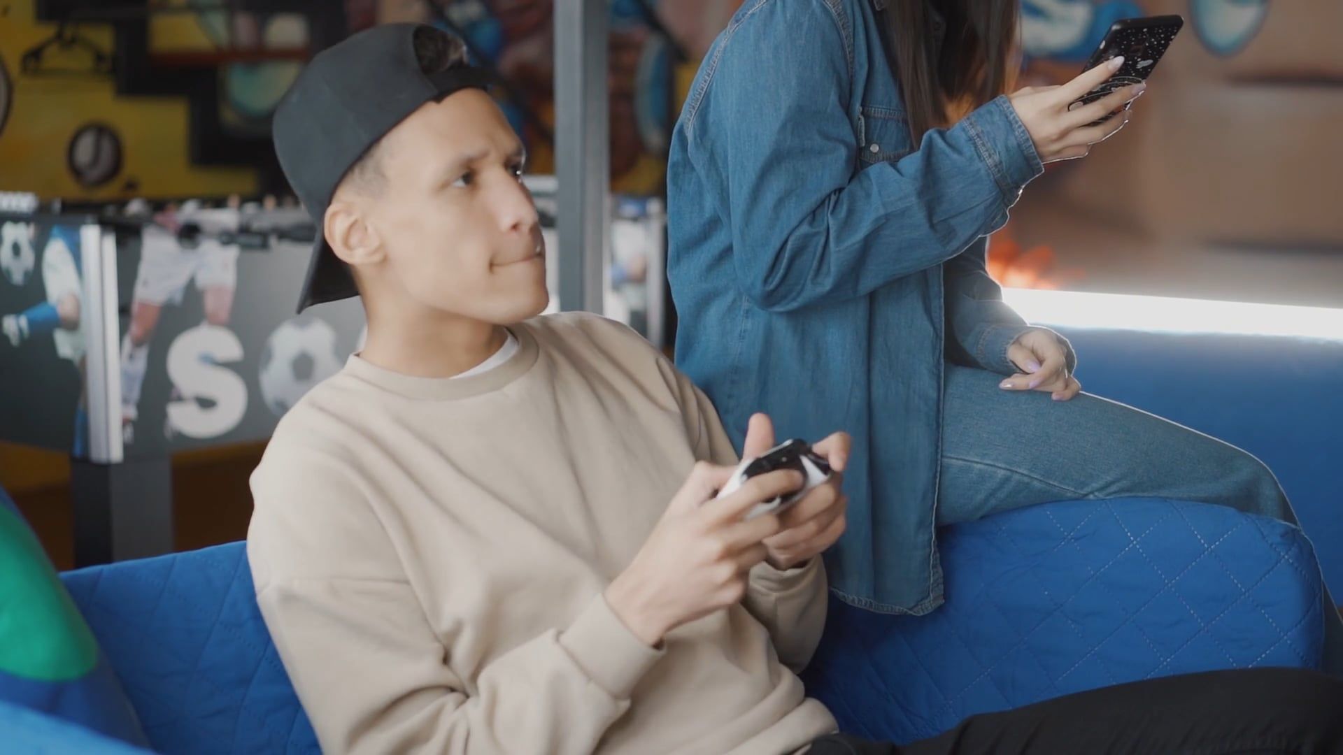 Man Playing Game Console while using Joystick · Free Stock Video