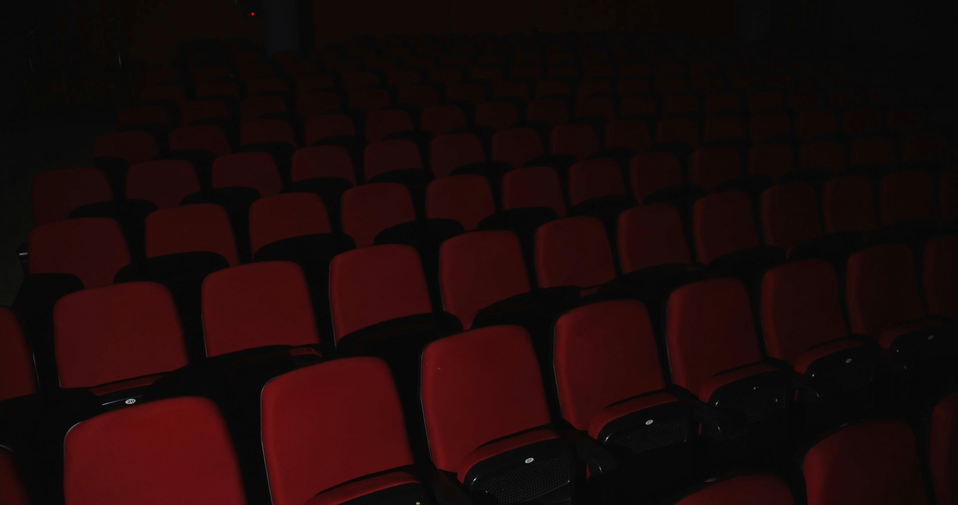 Empty Red Chair in The Cinema · Free Stock Video