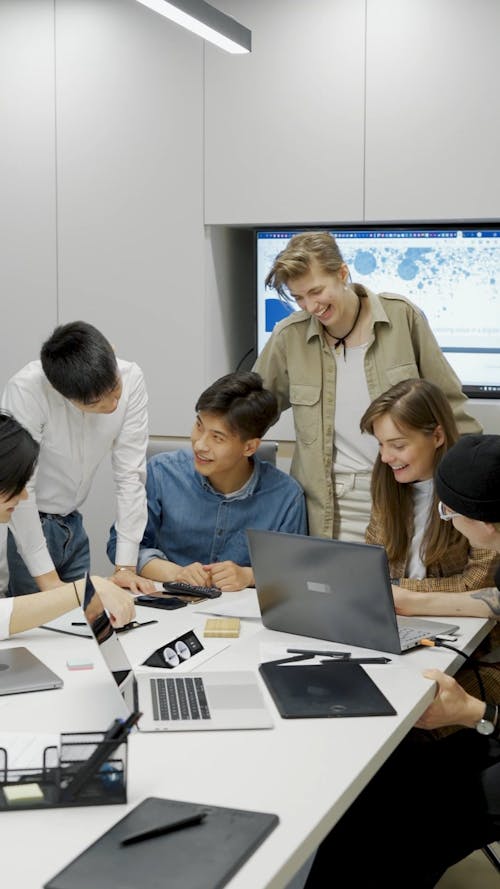 Office Team Having Meeting in the Conference Room