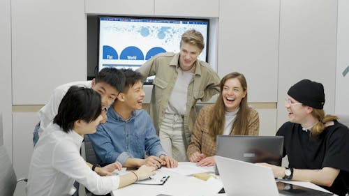 People Laughing in a Meeting