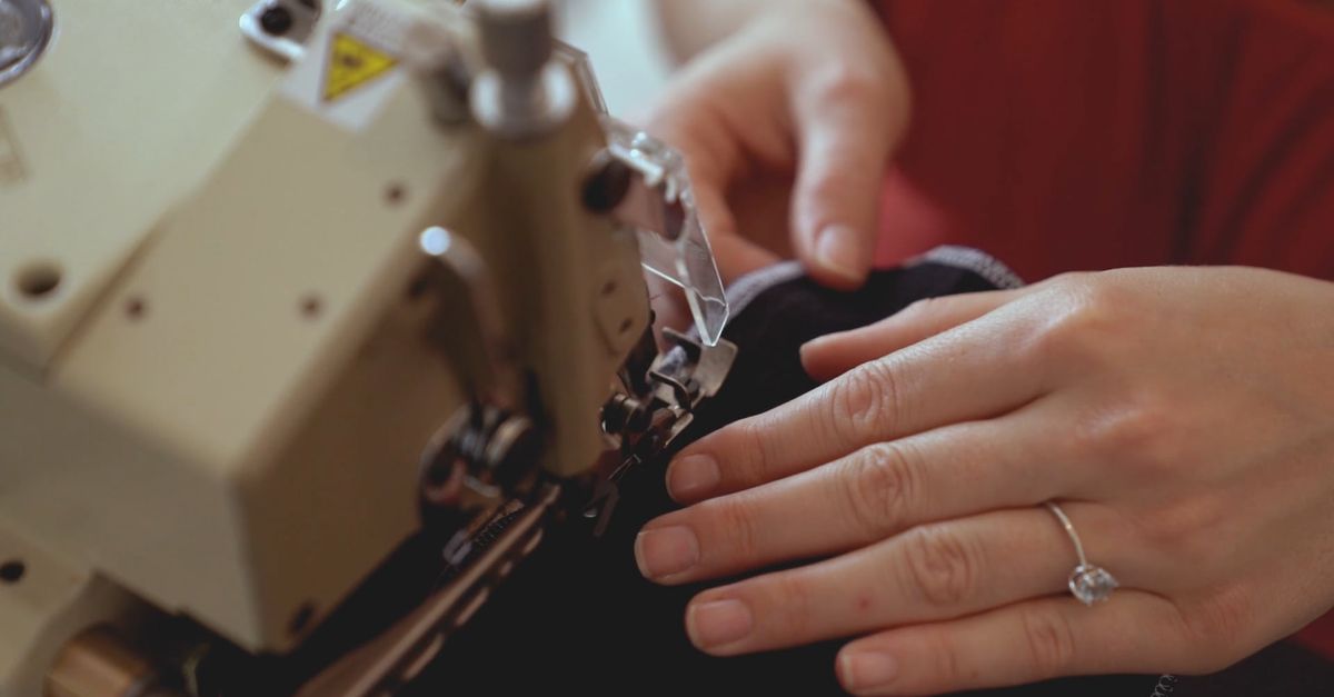 Close Up of a Woman Using a Sewing Machine Free Stock Video Footage ...