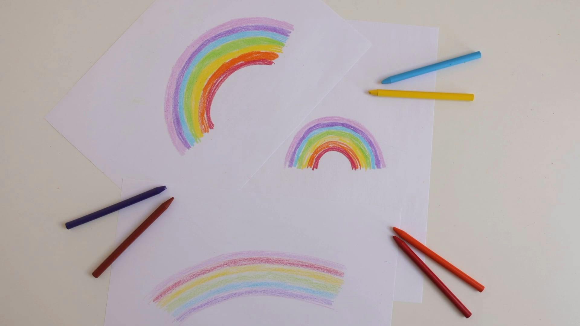 How to draw a rainbow - YouTube