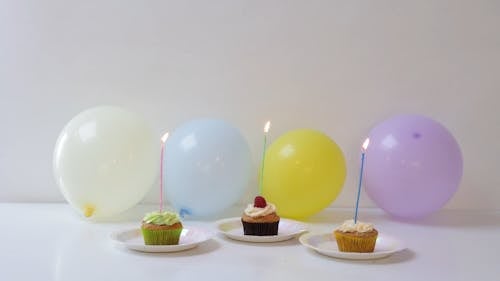 Cupcakes and Balloons on the Table