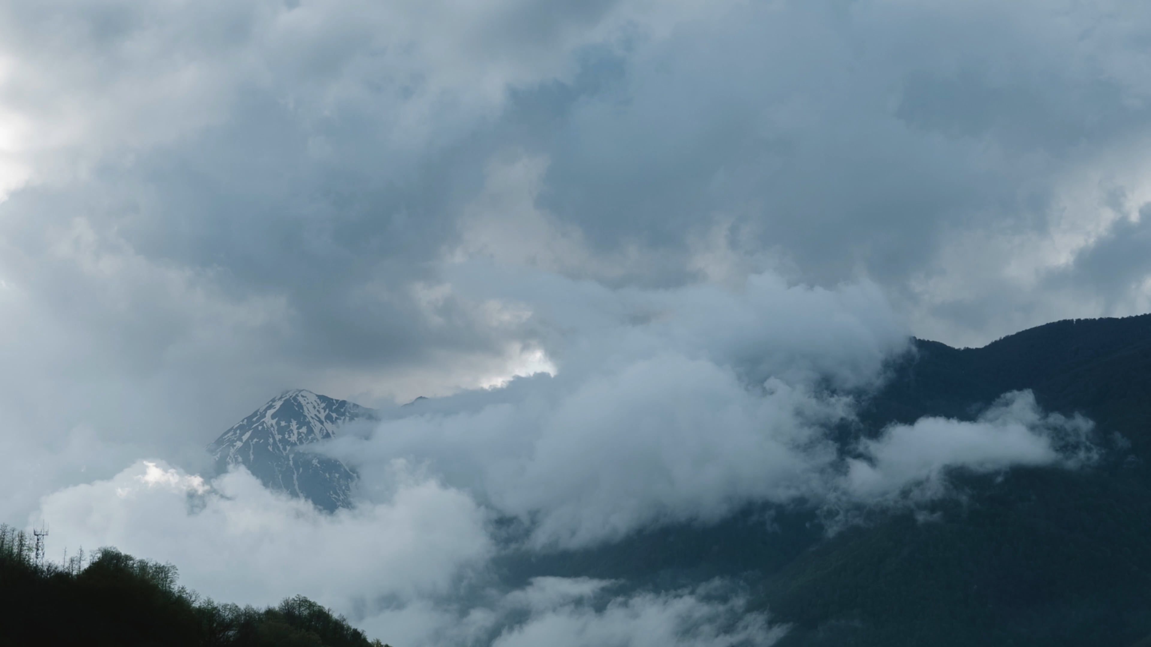 Time Lapse Video of Fog in Mountains Free Stock Video Footage, Royalty ...