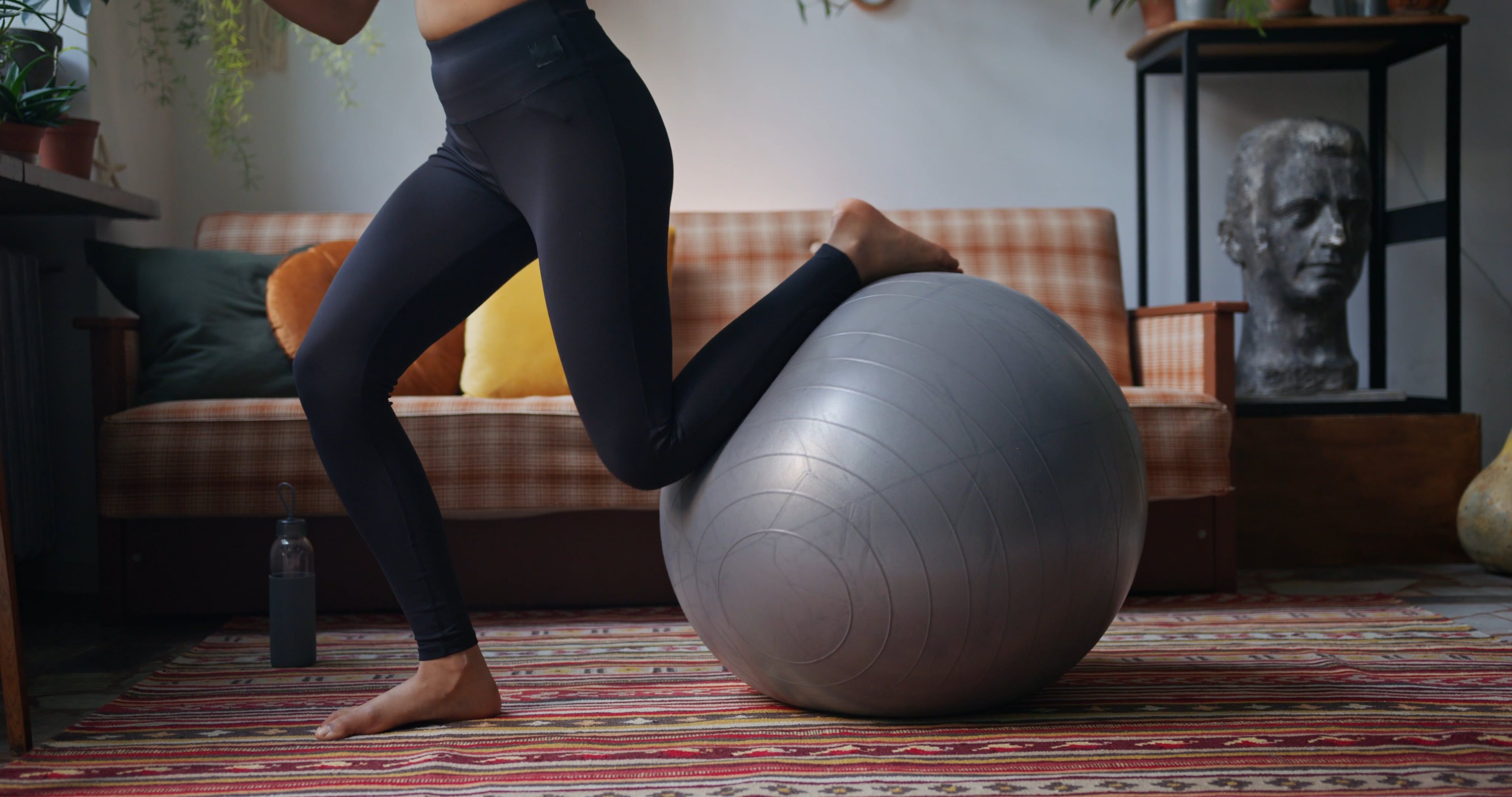 A Woman Using Yoga Ball Free Stock Video Footage, Royalty-Free 4K & HD ...