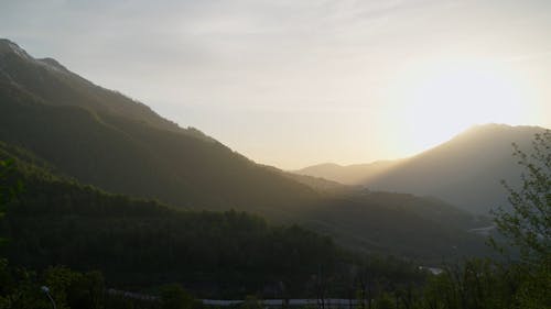 Video of Mountain Scenery at Sunrise