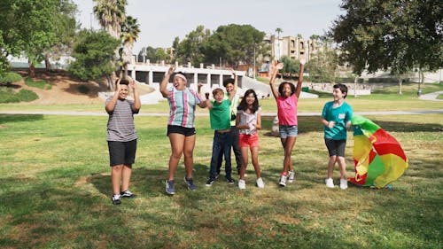 A Group of Friends Having Fun at the Park