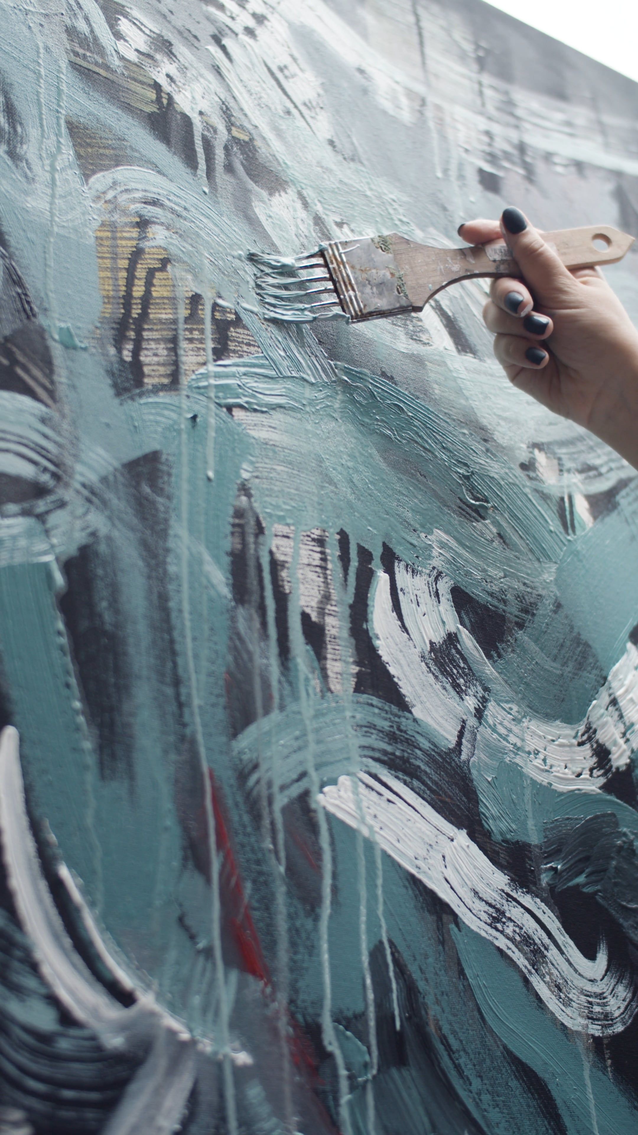 An Artist Doing Abstract Painting · Free Stock Video